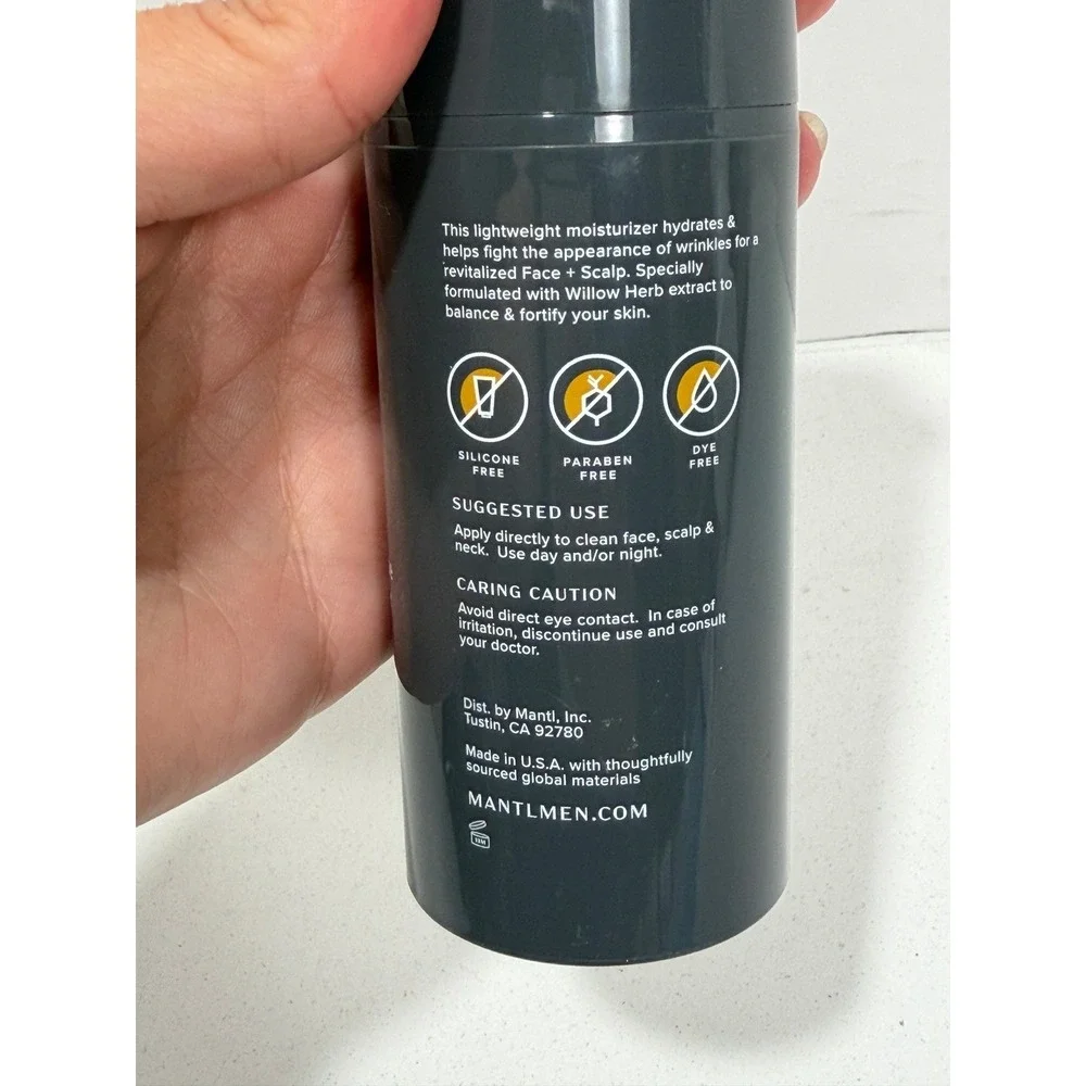MANTL Age Defense Moisturizer Face and Scalp 3.2 fl oz 95ml Anti-Aging Hydrating
